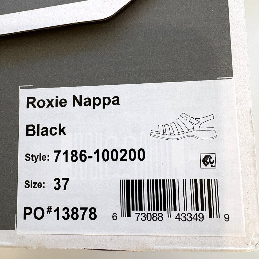 Dansko Roxie Sandals Nappa Leather Strappy Black Size 37 US 7 NEW - Picture 7 of 7
